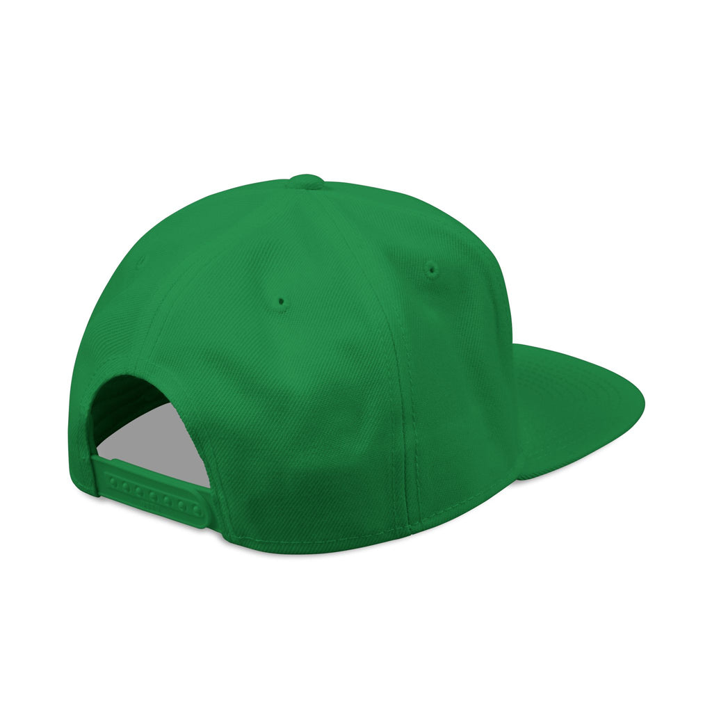 Embroidered CGL Flat Bill Snapback Hat - Curved Text Streetwear Cap