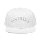 Embroidered CGL Flat Bill Snapback Hat - Curved Text Streetwear Cap