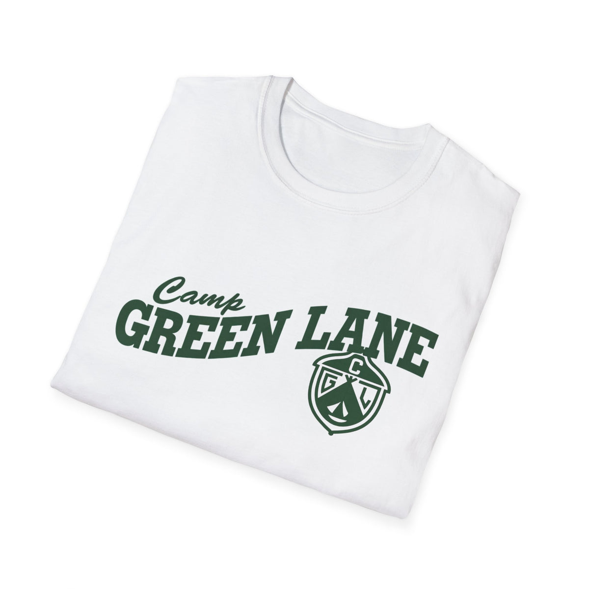 Camp Green Lane T‑Shirt — Vintage Camp Crest Tee