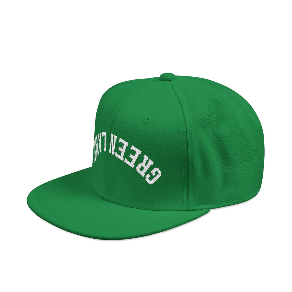 Embroidered CGL Flat Bill Snapback Hat - Curved Text Streetwear Cap