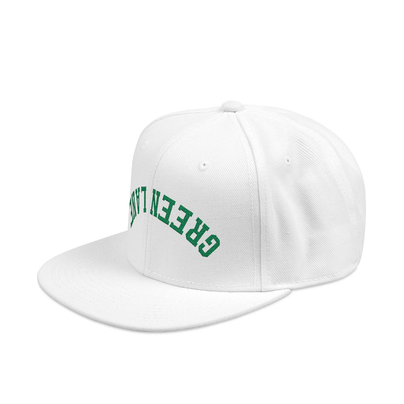 Embroidered CGL Flat Bill Snapback Hat - Curved Text Streetwear Cap